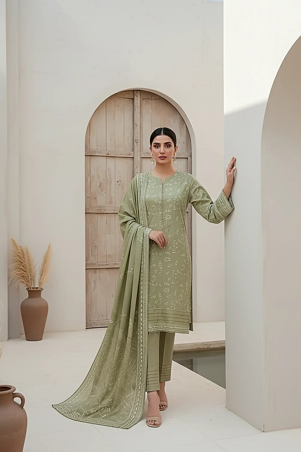 Printed Pashmina Suit 3pc