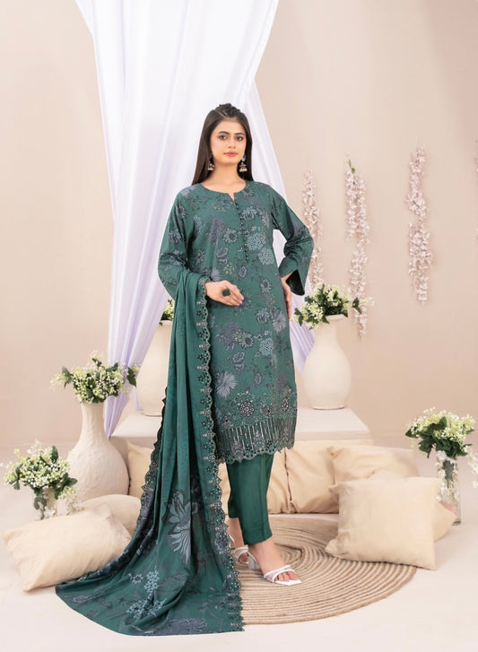 Embroidered Chikankari Suit 3pc
