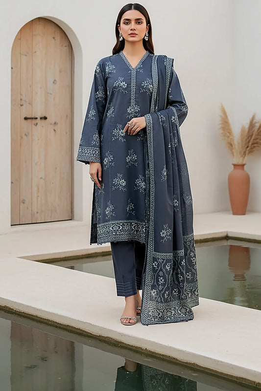 Printed Pashmina Suit 3pc