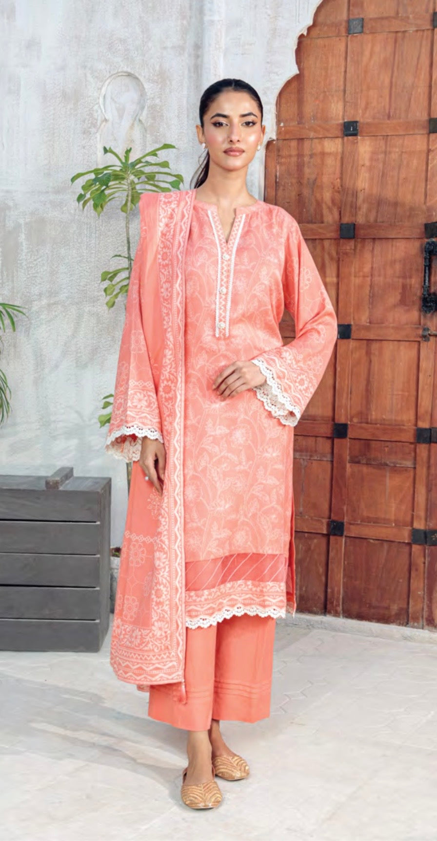 Printed Pashmina Suit 3pc