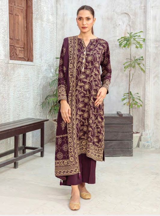 Printed Pashmina Suit 3pc