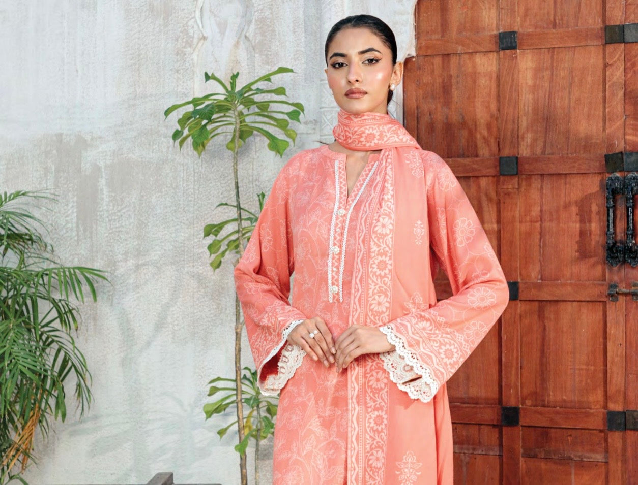 Printed Pashmina Suit 3pc