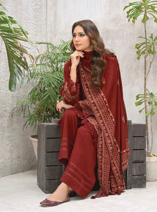 Printed Pashmina Suit 3pc