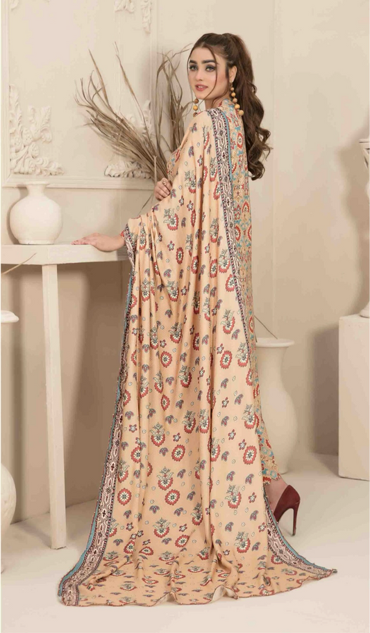 Linen Printed Suit 3pc