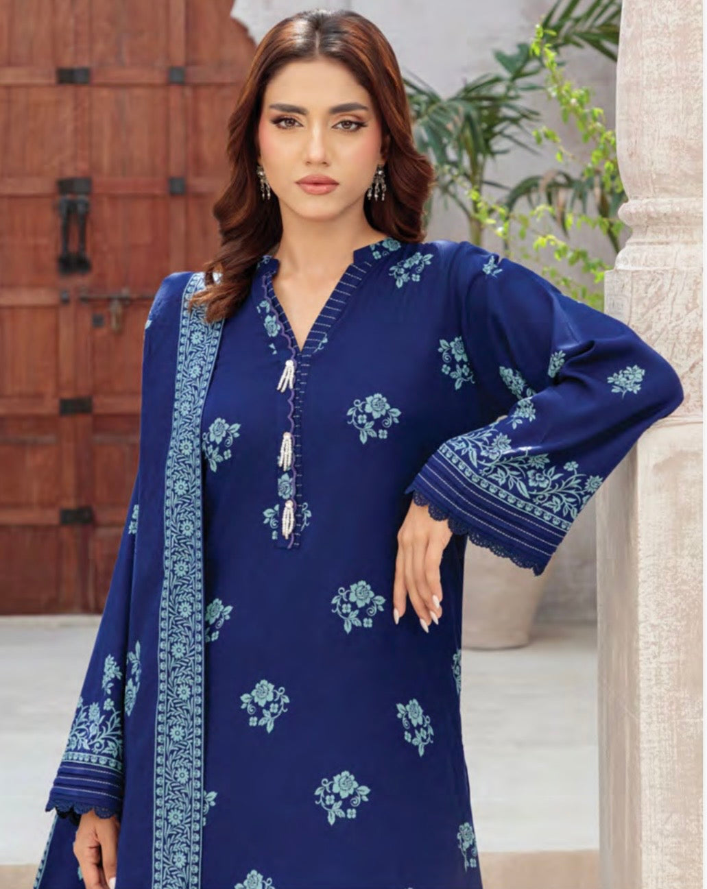 Printed Pashmina Suit 3pc