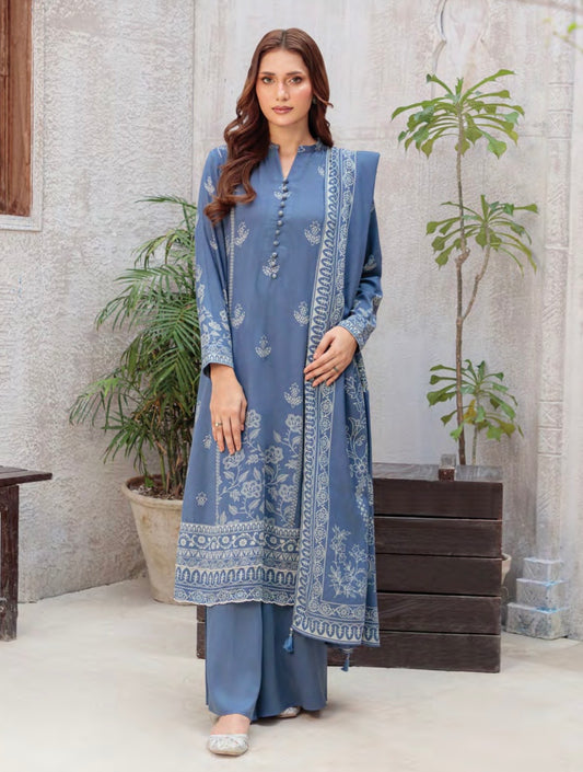 Printed Pashmina Suit 3pc