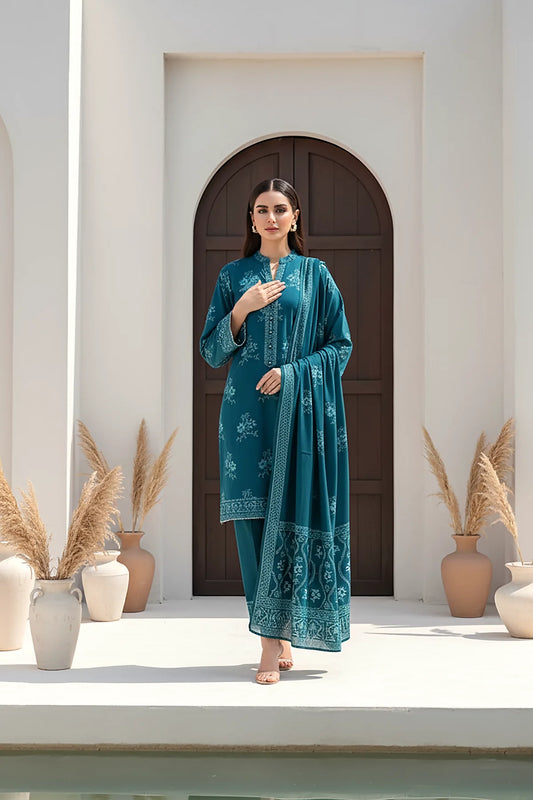 Printed Pashmina Suit 3pc