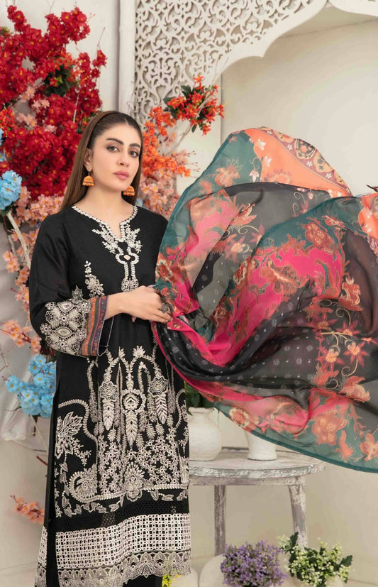 Luxury Embroidered Staple Suit 3pc