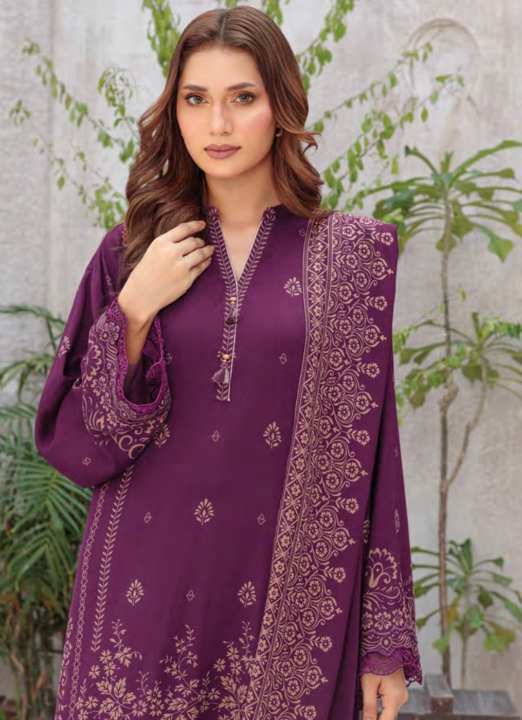 Printed Pashmina Suit 3pc