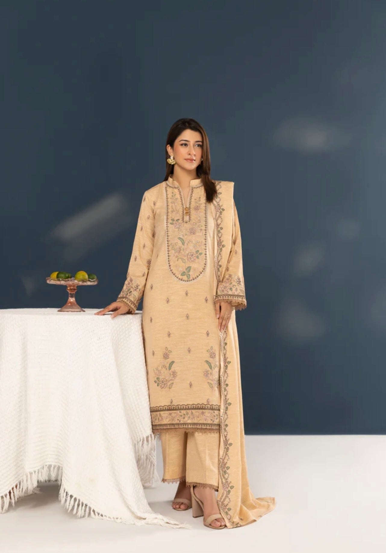 Premium Peach Leather Suit 3pc