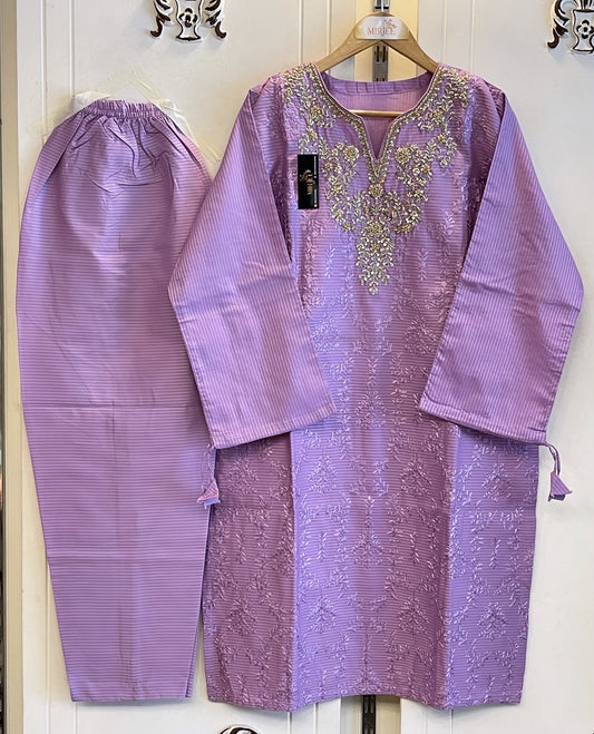 Embroidered 2pc Suit