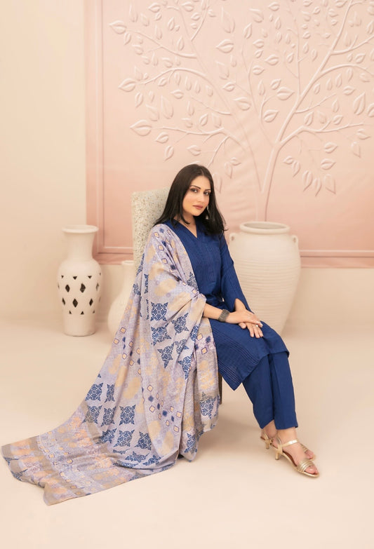 Tarkashi Peach Leather Suit 3pc