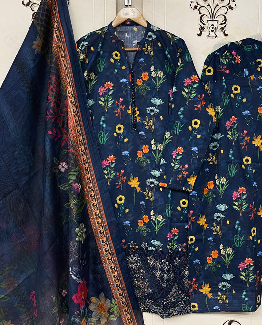 Luxury Farshi Shalwar Style 3pc Suit