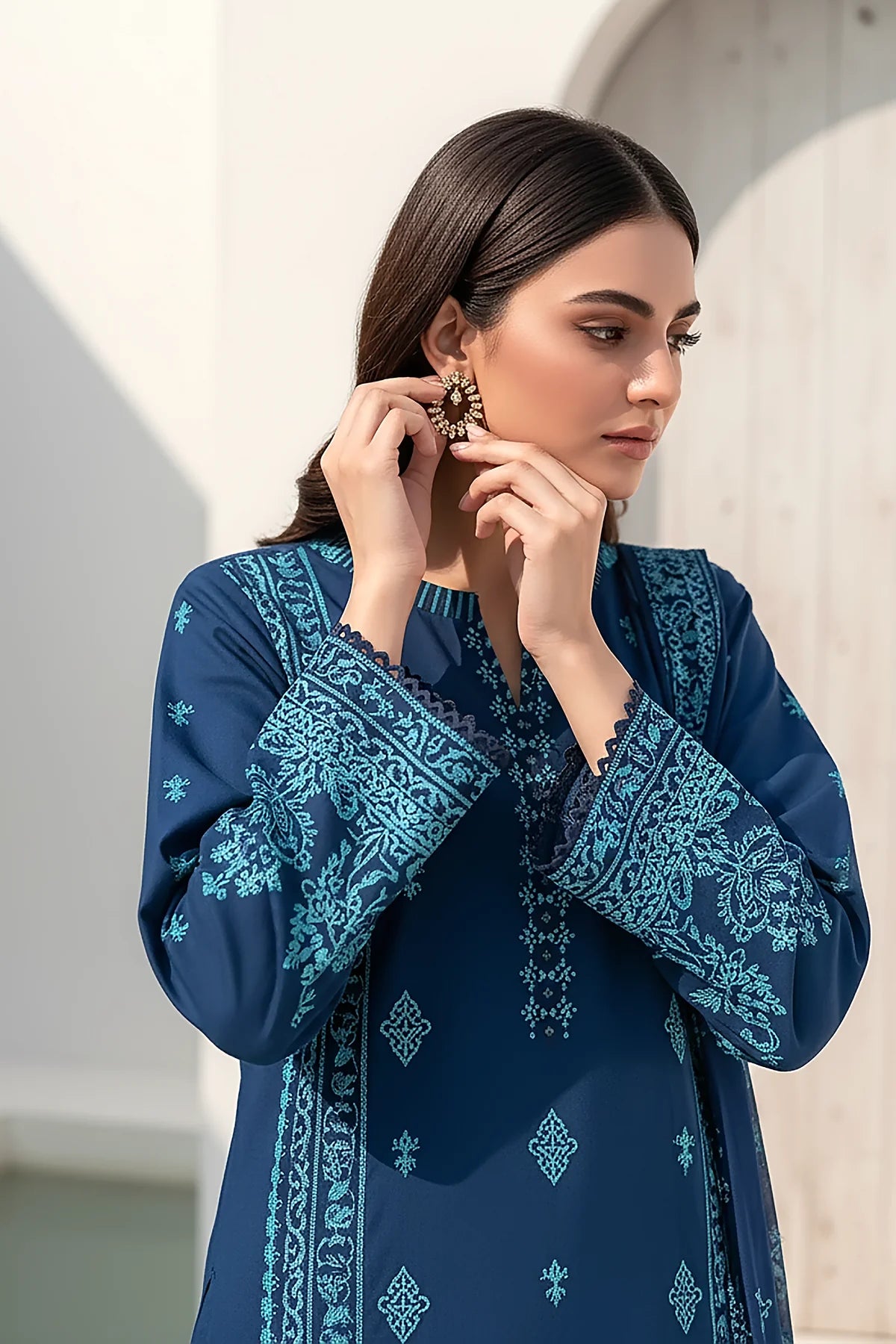 Printed Pashmina Suit 3pc