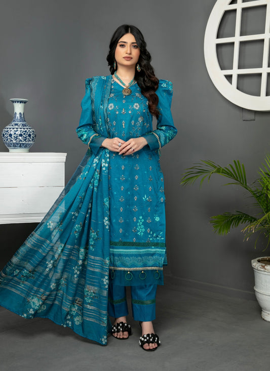 Embroidered Lawn 3pc