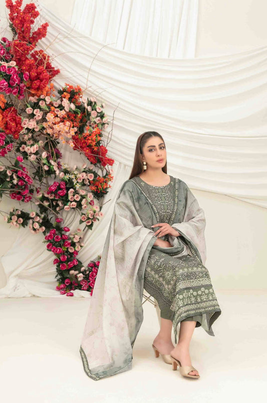 Luxury Embroidered Staple Suit 3pc