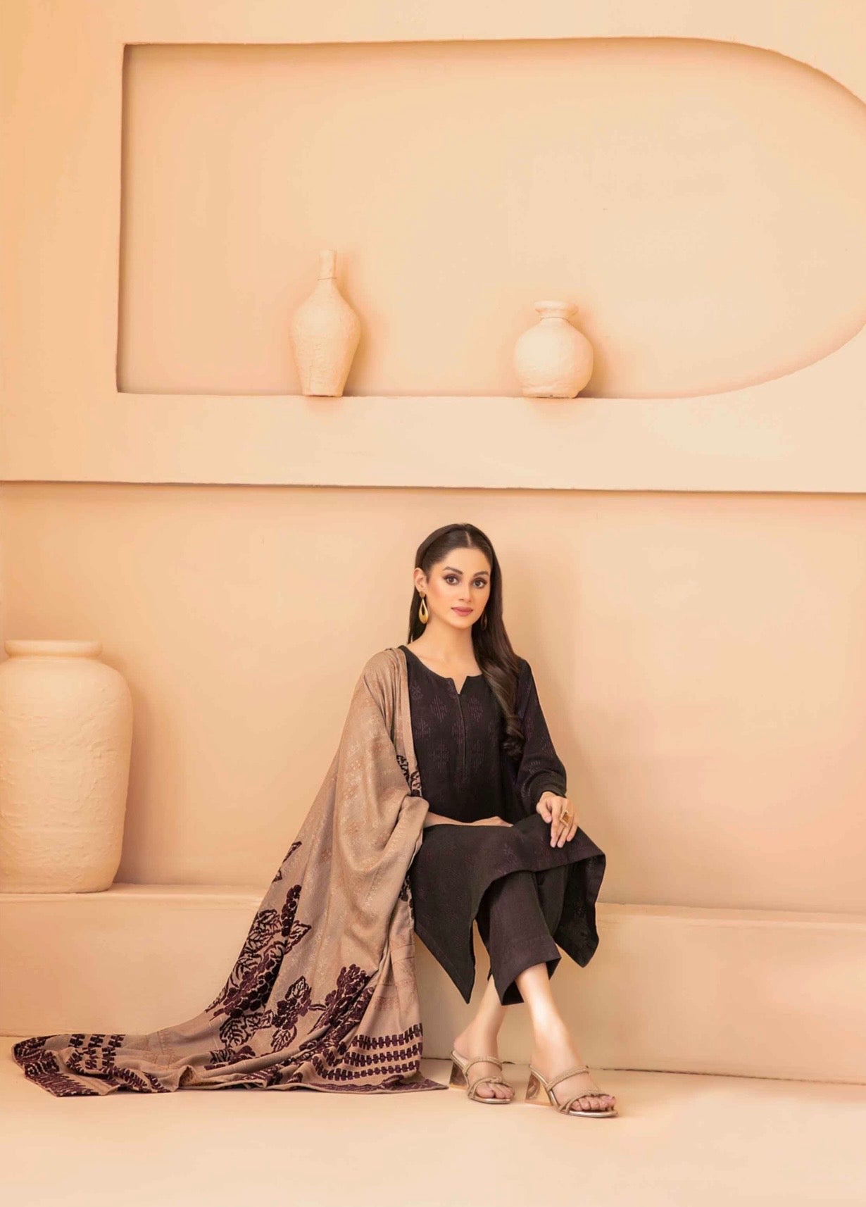 Premium Peach Leather Suit 3pc