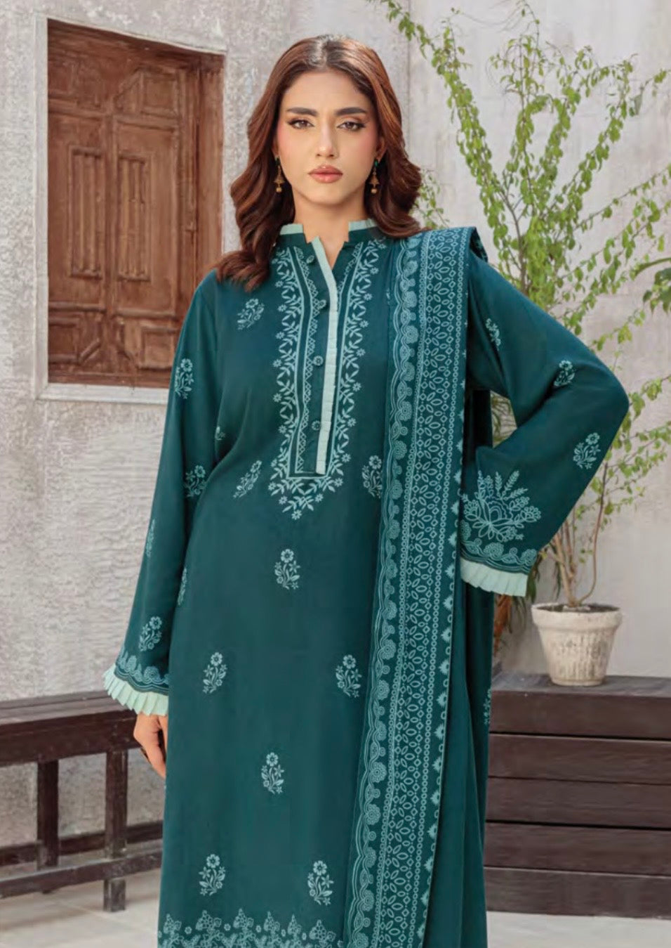 Printed Pashmina Suit 3pc