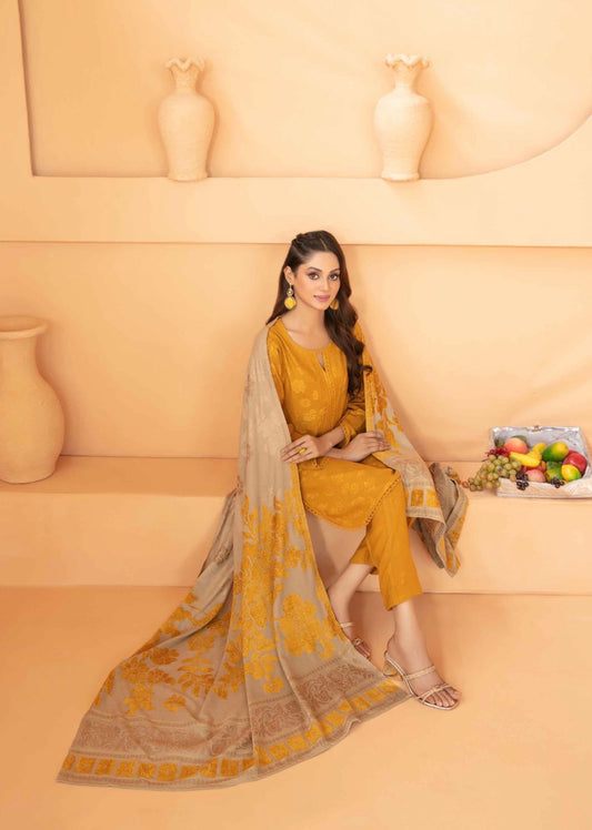 Festive Peach Leather Suit 3pc