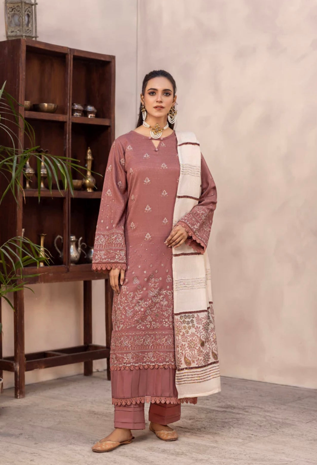Festive Peach Suit 3pc