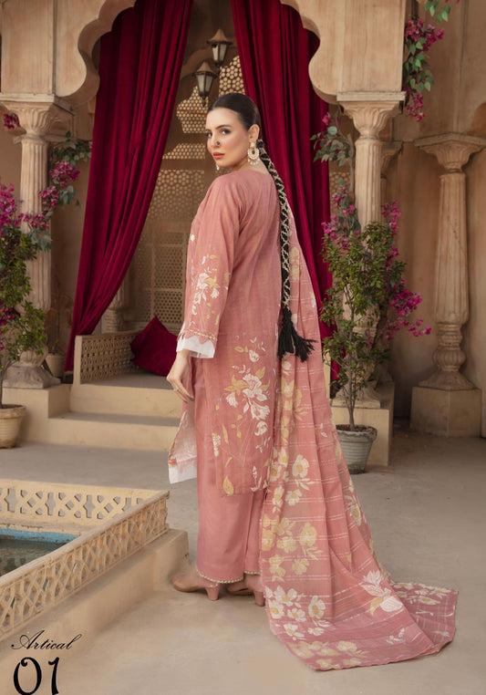 Embroidered Lawn 3pc