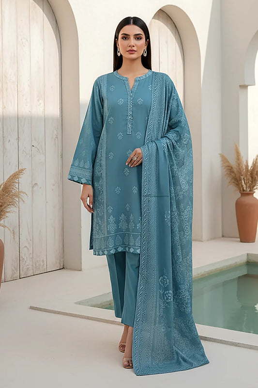 Printed Pashmina Suit 3pc