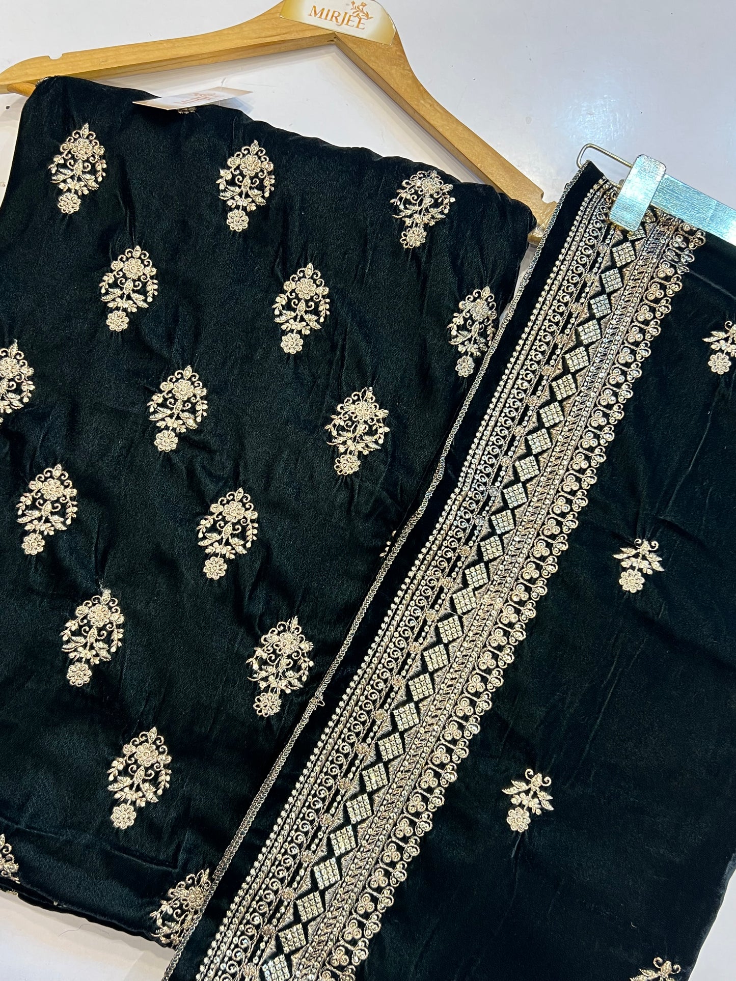 Premium Embroidered Velvet Suit 3pc