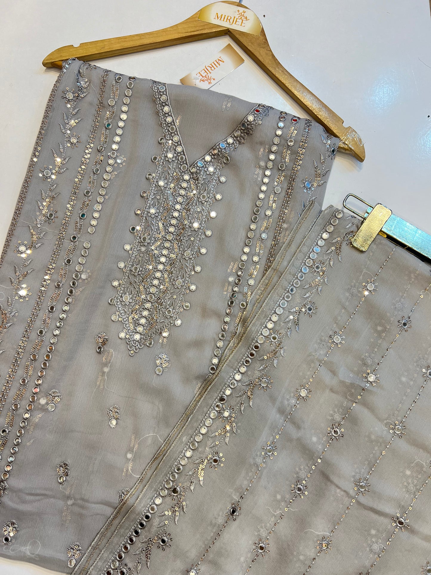 Bareeze Chiffion Foil Work Suits 4pc