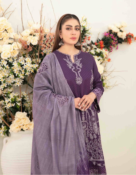 Luxury Embroidered Staple Suit 3pc