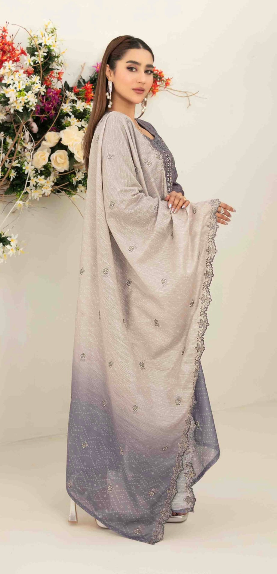 Luxury Embroidered Staple Suit 3pc
