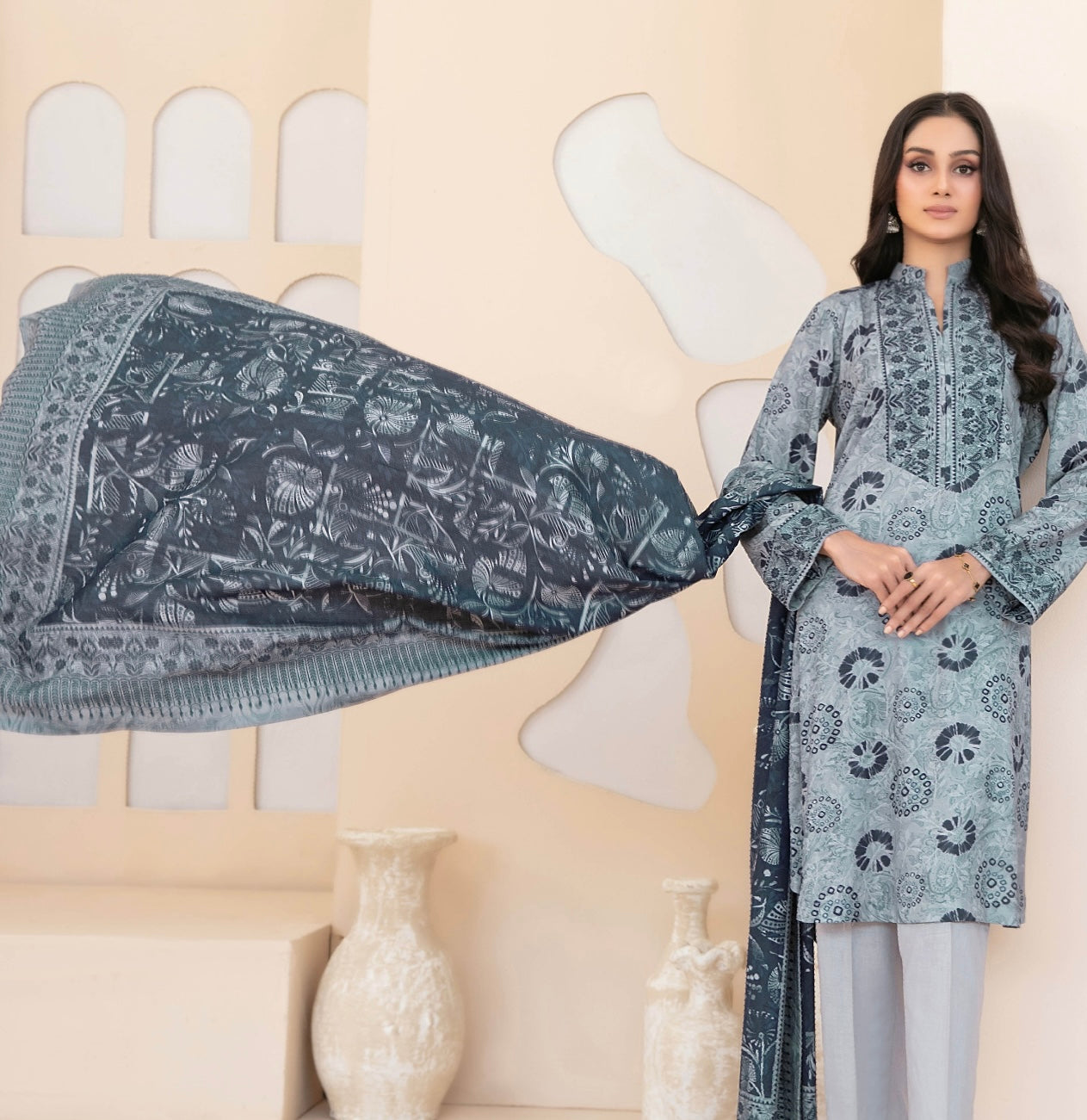 Printed Staple Suit 3pc
