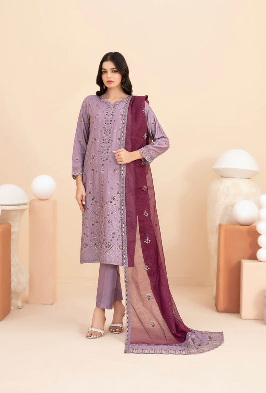 Festive Embroidered Staple Suit 3pc