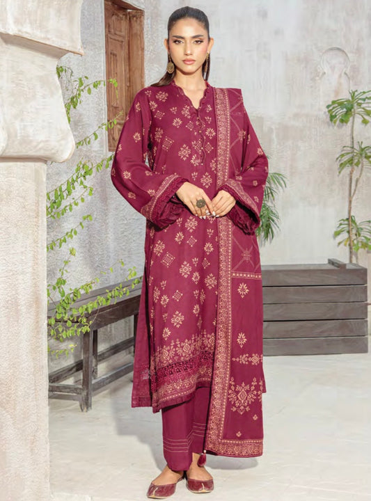 Printed Pashmina Suit 3pc