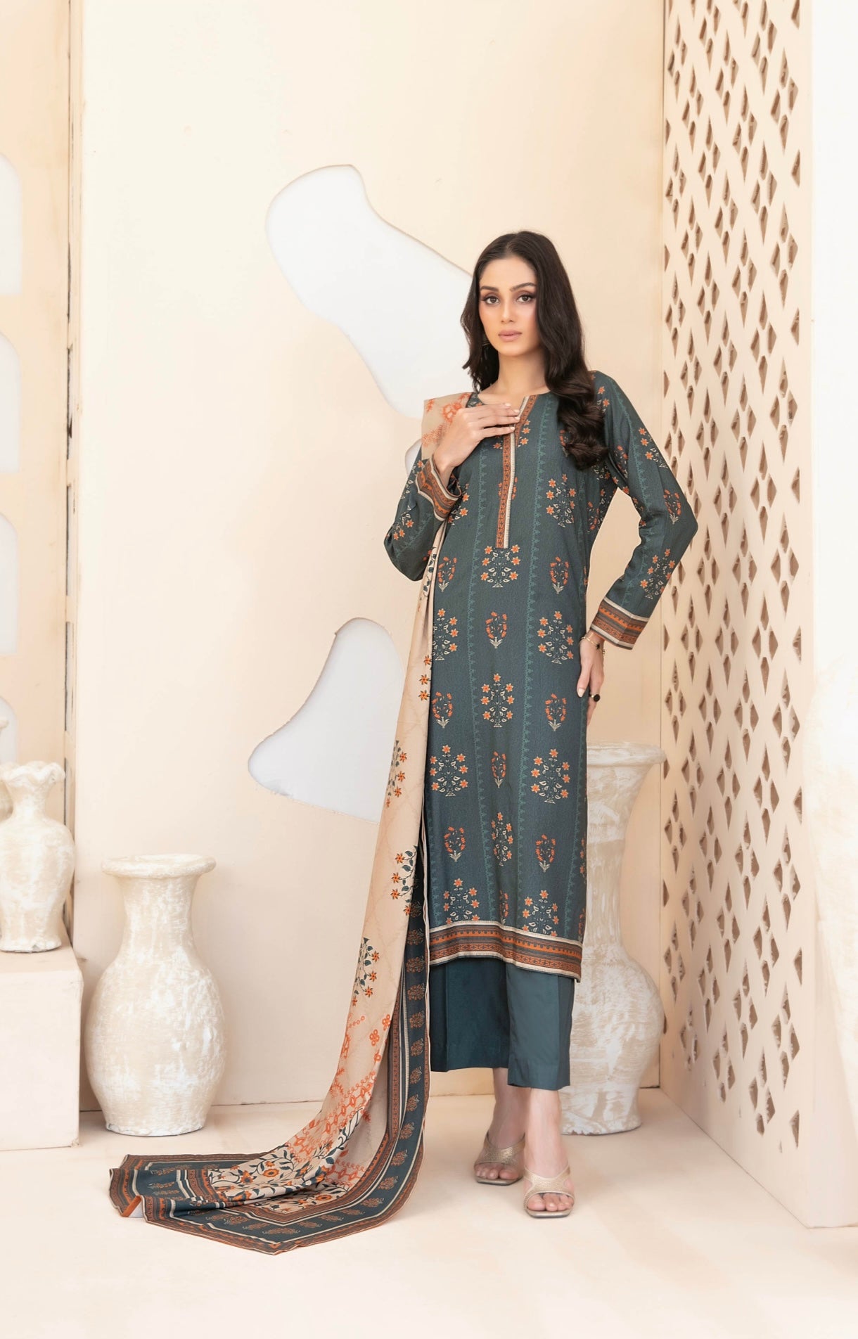 Printed Staple Suit 3pc