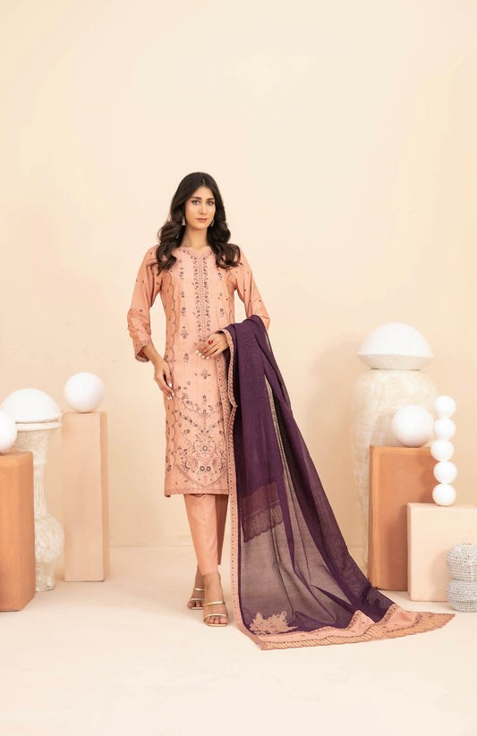 Festive Embroidered Staple Suit 3pc