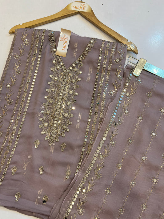 Bareeze Chiffion Foil Work Suits 4pc