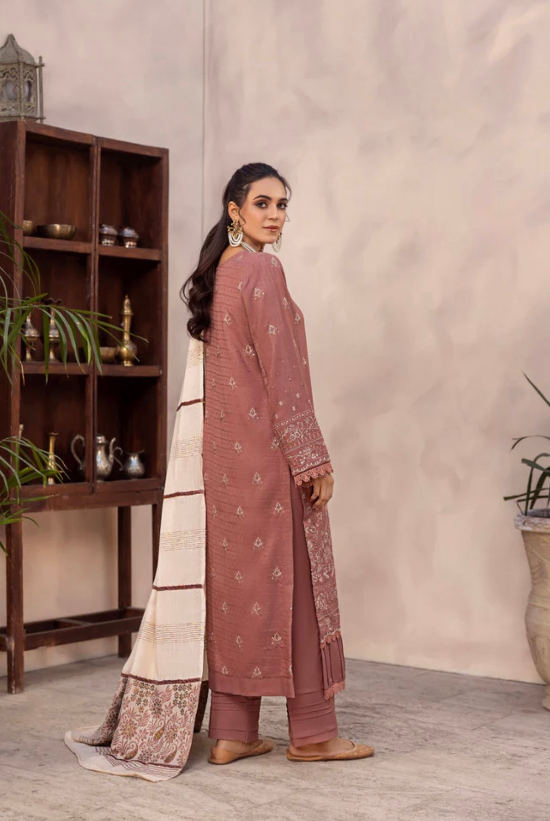 Festive Peach Suit 3pc