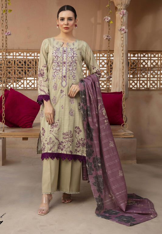 Embroidered Lawn 3pc