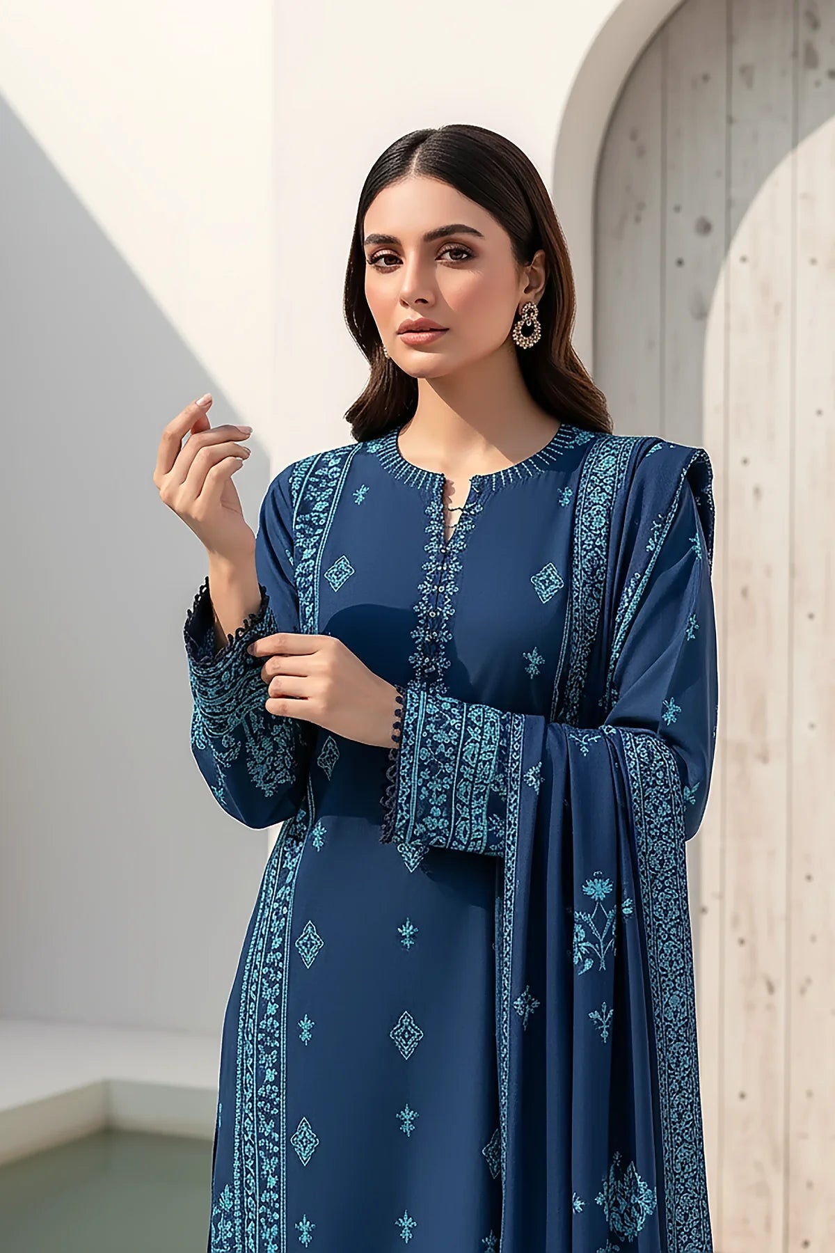 Printed Pashmina Suit 3pc