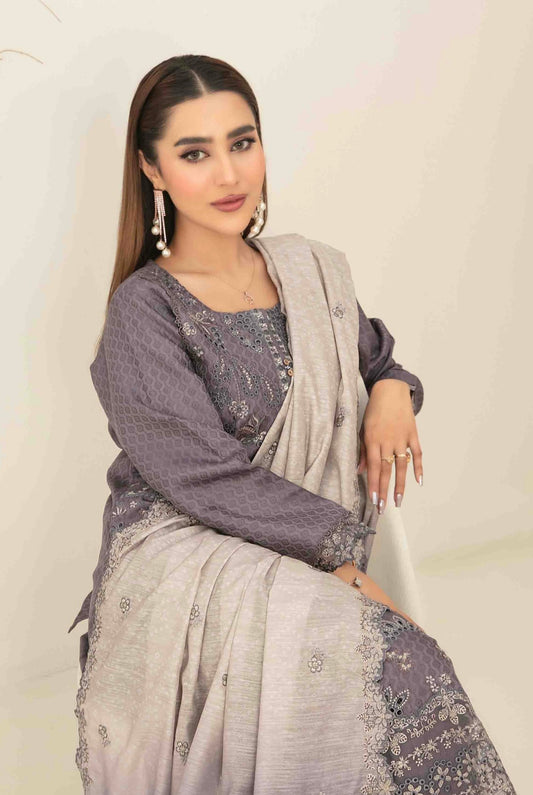 Luxury Embroidered Staple Suit 3pc
