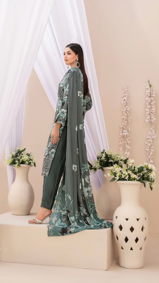 Embroidered Chikankari Suit 3pc