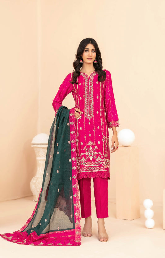 Festive Embroidered Staple Suit 3pc