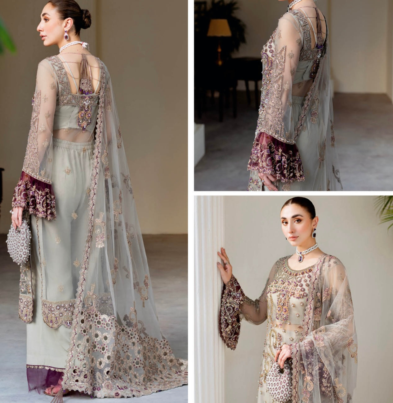 Hand-Embellished Suit 3pc