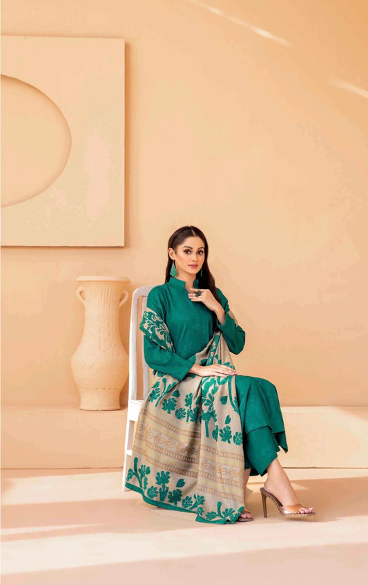 Peach Leather Suit 3pc