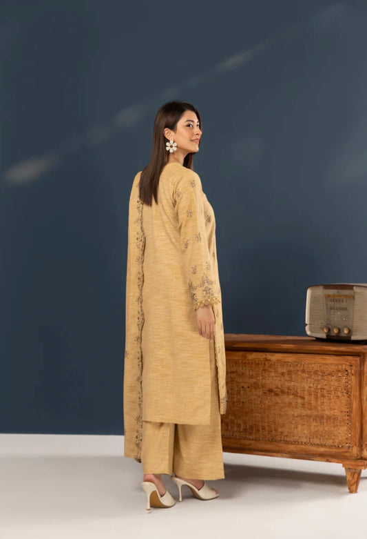 Premium Peach Leather Suit 3pc