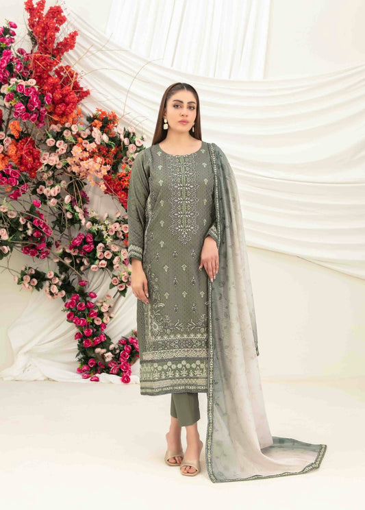 Luxury Embroidered Staple Suit 3pc