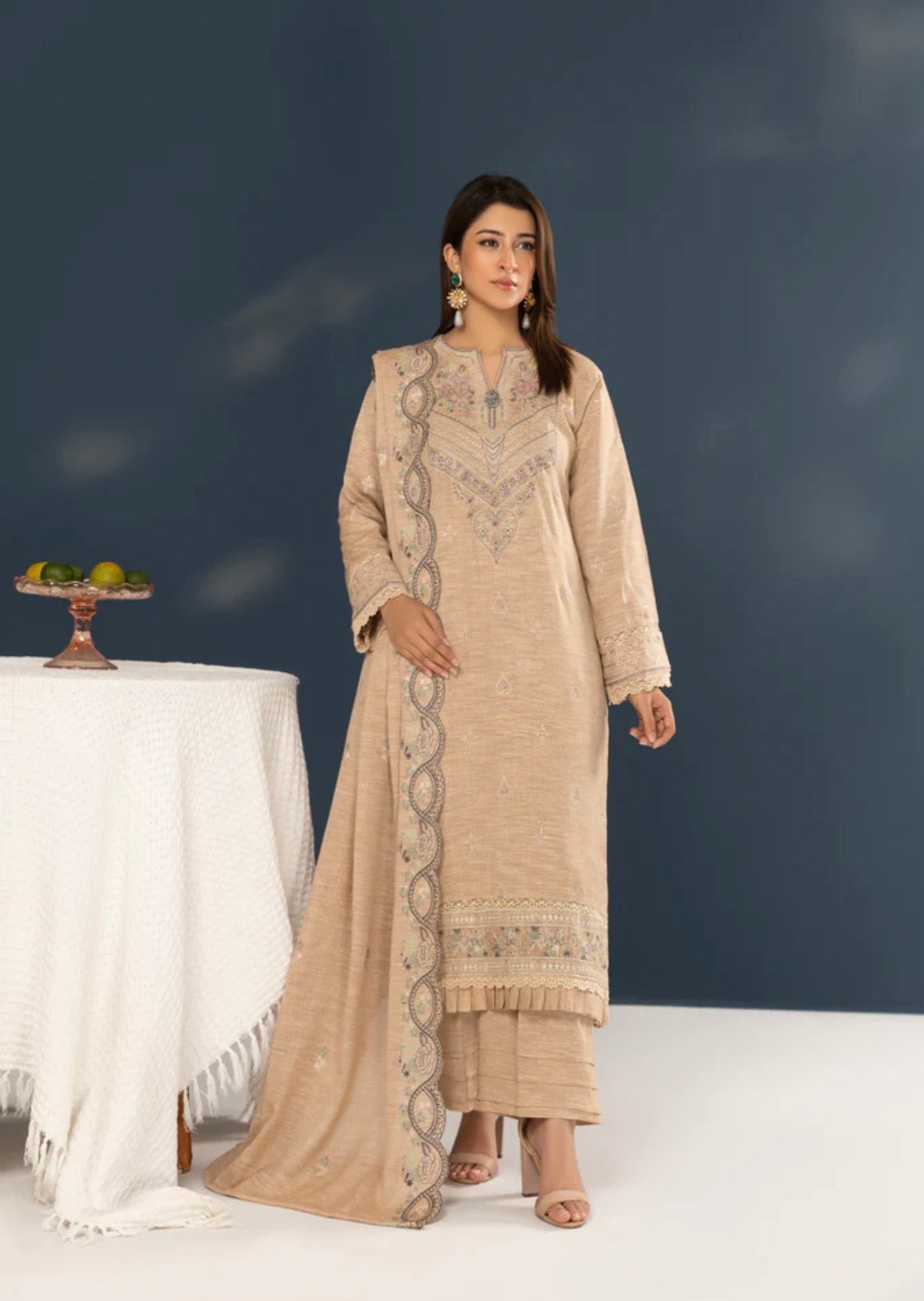 Premium Peach Leather Suit 3pc