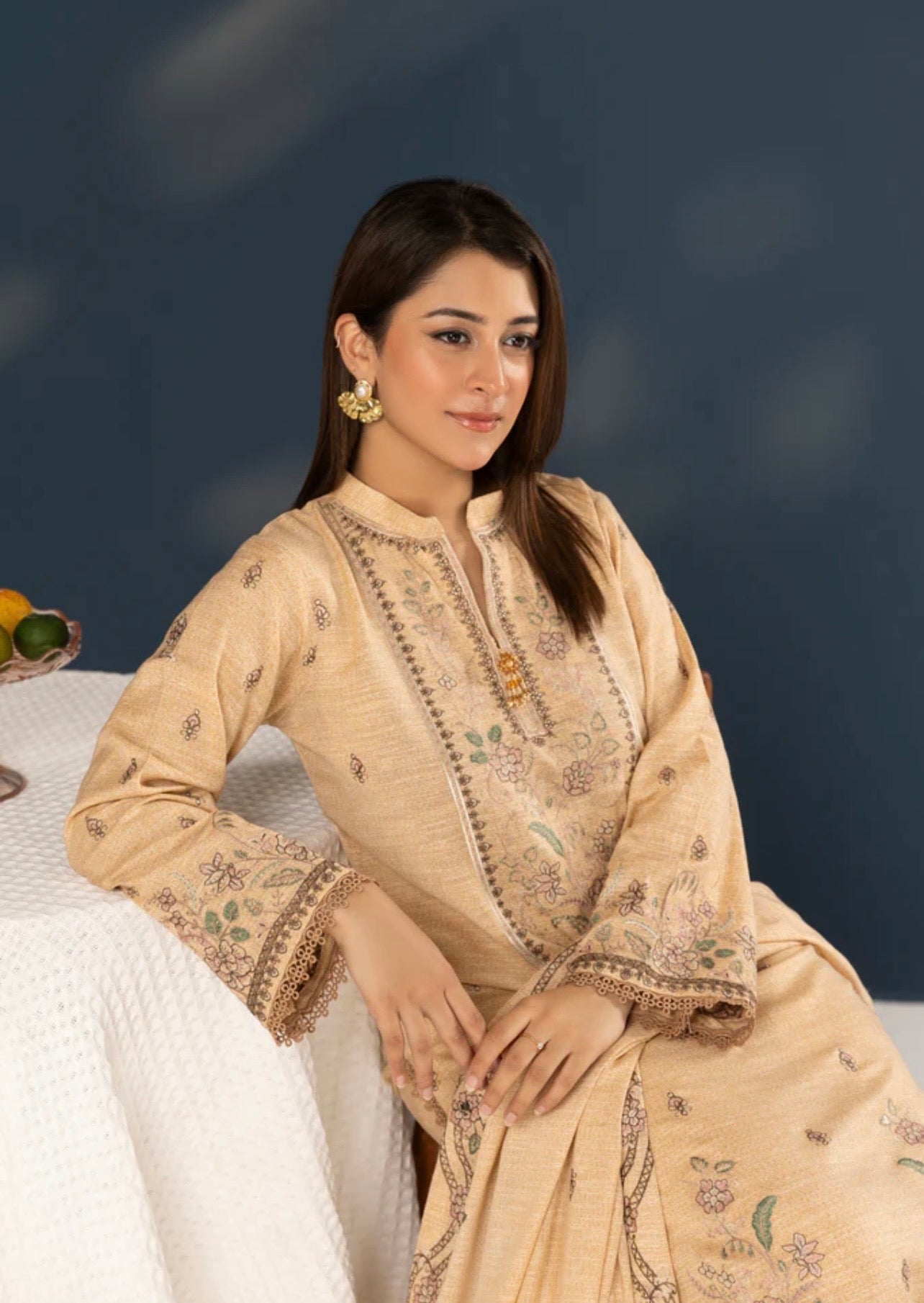 Premium Peach Leather Suit 3pc