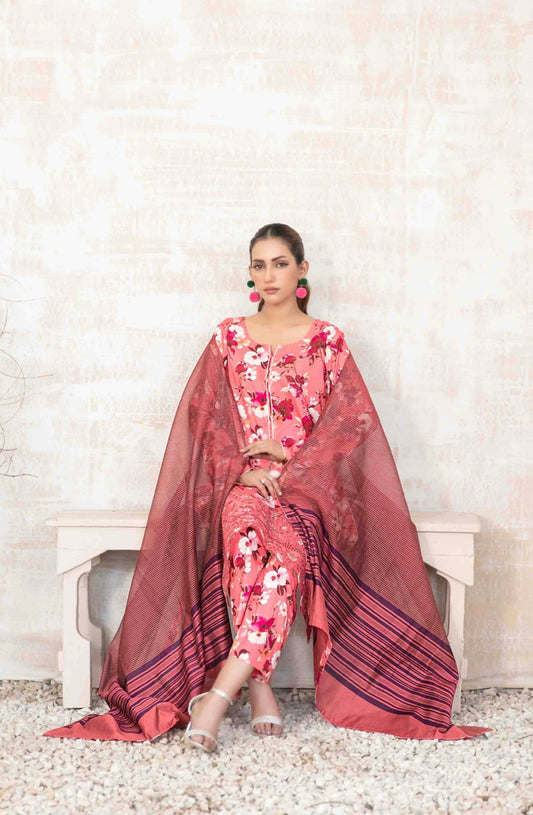 Festive Chikan-Kari Staple Suit