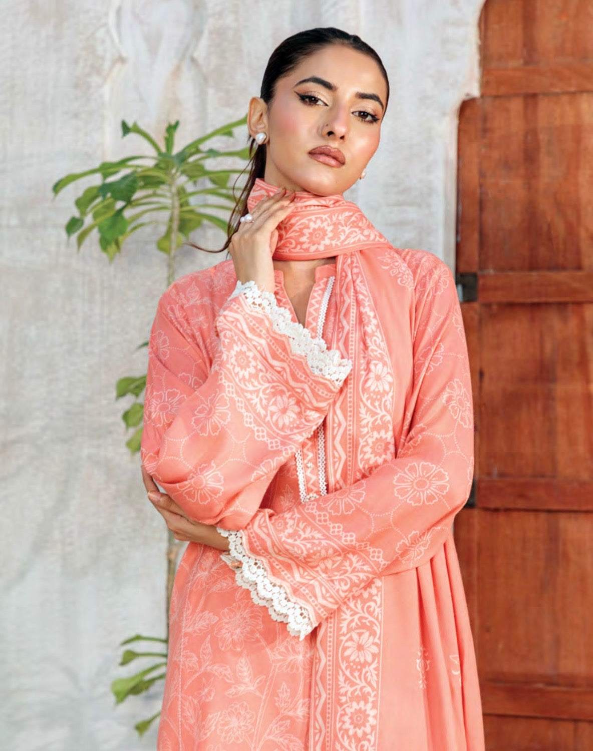 Printed Pashmina Suit 3pc